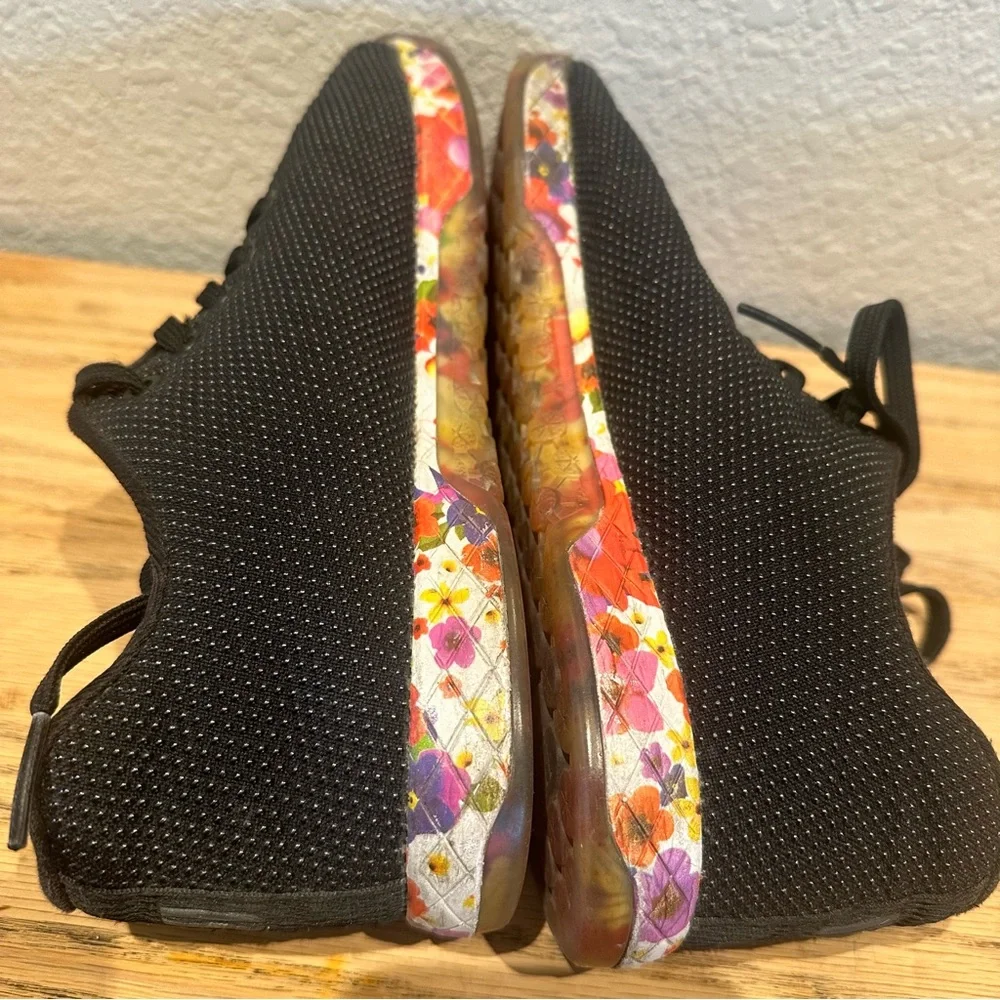 NOBULL Black Floral Sneakers Womens‎ Size 8.5